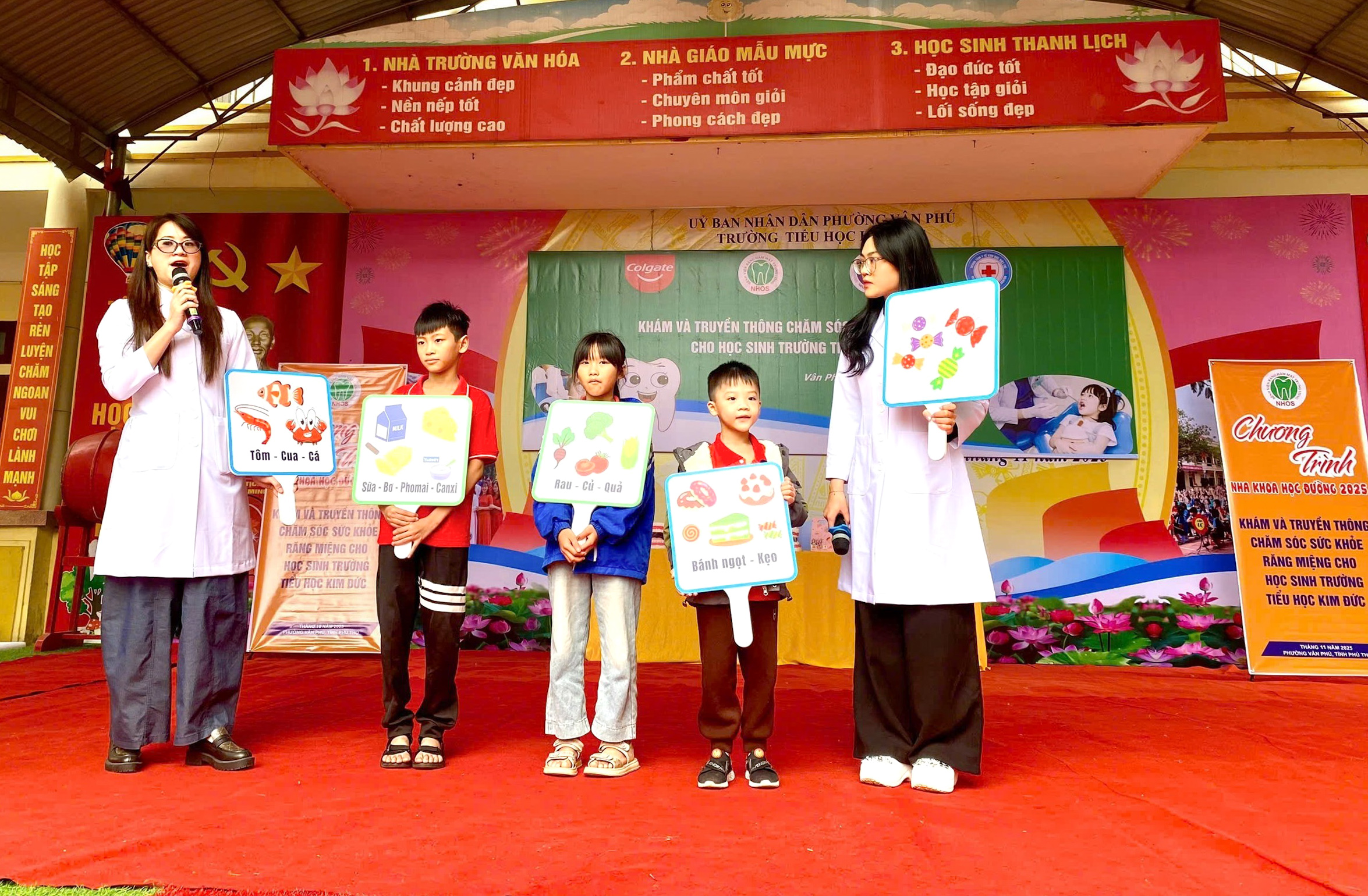 Hướng dẫn học sinh ăn uống để có hàm răng khỏe mạnh